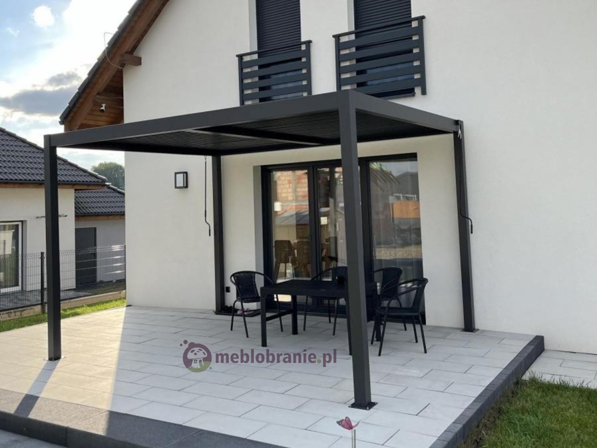 Pergola na taras Lufel Antracite 3x4 meblobranie.pl