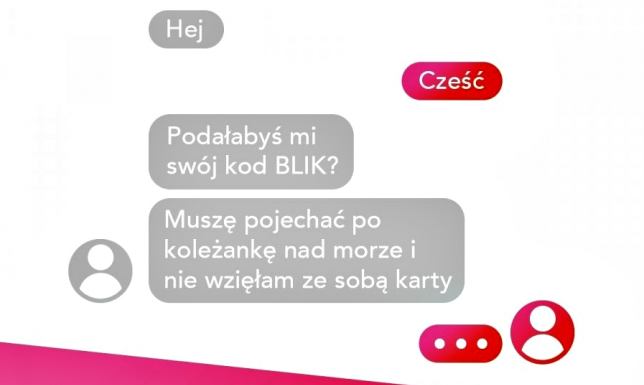 Jedną z metod stosowaną przez przestępców jest próba uzyskania kodu BLIK