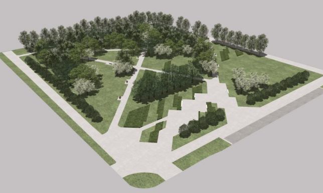 koncepcja zagospodarowania parku u zbiegu ulic Świerkowej i Nowomiejskiej