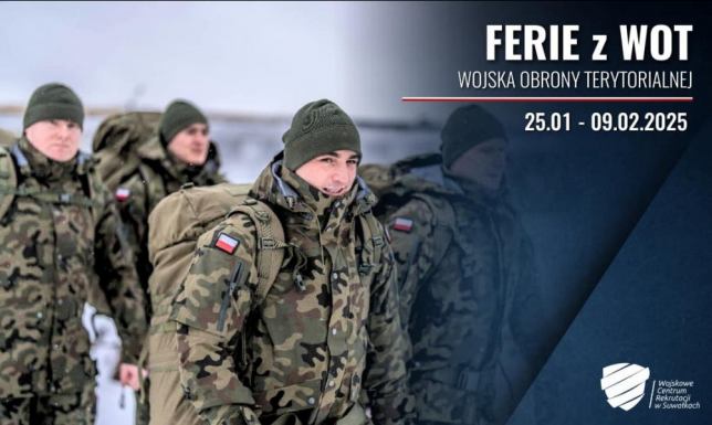 Ferie z WOT - wyższa stawka dla żołnierzy Szkolenie Wojsk Obrony Terytorialnej w Suwałkach