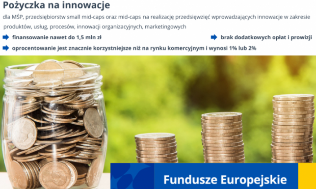 Pożyczki na innowacje z Programu Fundusze Europejskie dla Podlaskiego