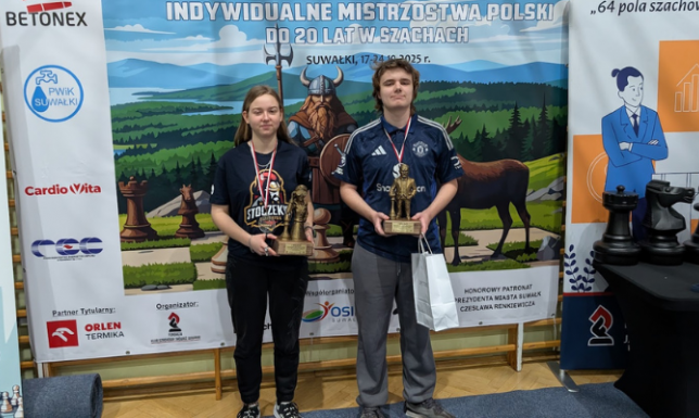 Zakończyły się Mistrzostwa Polski do 20 lat w Szachach Adam Zielonka i Anastasiya Obukhava Mistrzami Polski