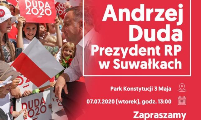 Andrzej Duda odwiedzi Suwałki Prezydent Polski w Suwałkach
