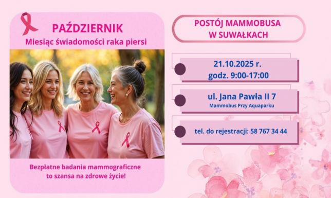 Można bezpłatnie i bez skierowania wykonać badanie mammograficzne