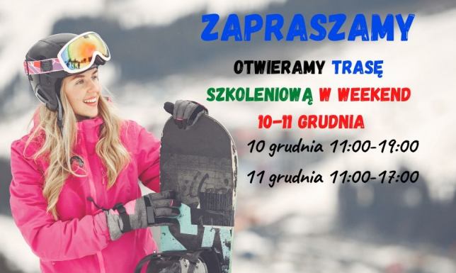 w ten weekend miłośnicy sportów zimowych będą mieli do dyspozycji trasę szkoleniową