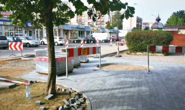 Remont chodnika na Andersa remont układu komunikacyjnego na ulicy Andersa w Suwałkach