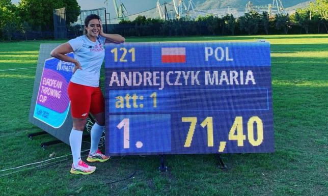 Nowy rekord Polski i trzeci wynik w historii Rekord Polski Marii Magdaleny Andrejczyk w Splicie