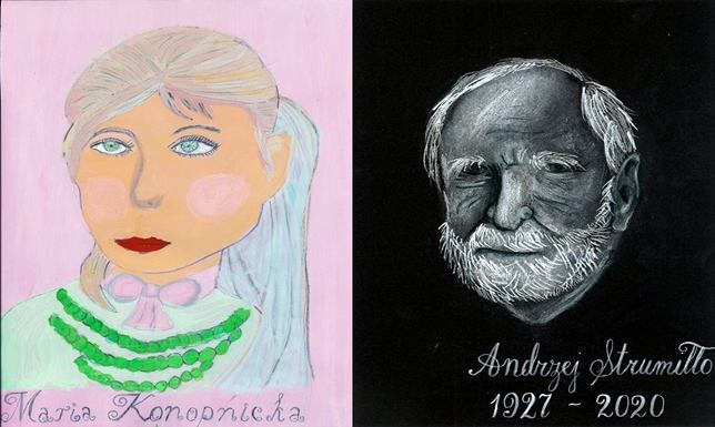 Ludzie Suwalszczyzny w pracach plastycznych dzieci