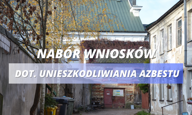 dofinansowanie przedsięwzięć w zakresie demontażu, zbierania, transportu azbestu