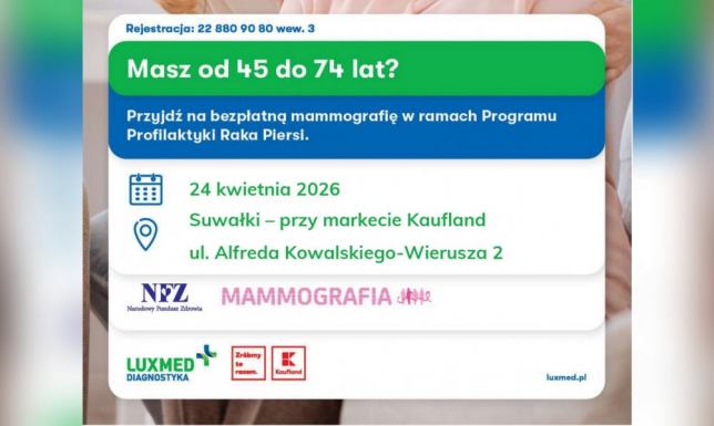 w ramach Programu Profilaktyki Raka Piersi finansowanego przez NFZ.