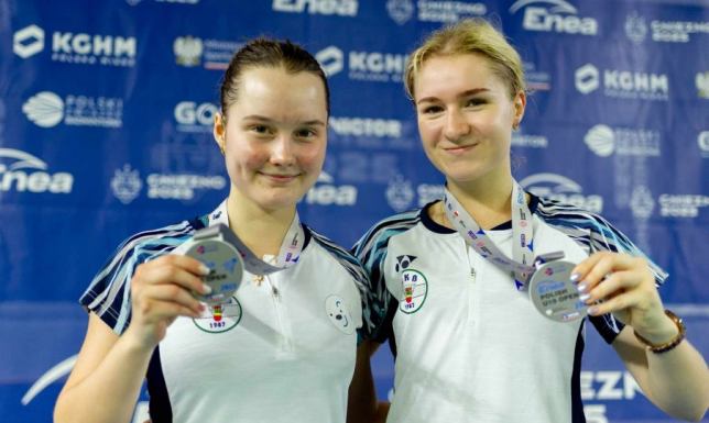 Viktoriya Pletsiukhova i Veranika Stankevich z Suwalskiego Klubu Badmintona