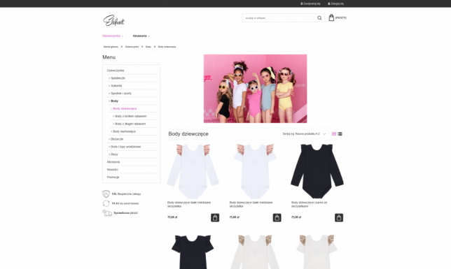 Body dziewczęce - Sklep Elefunt