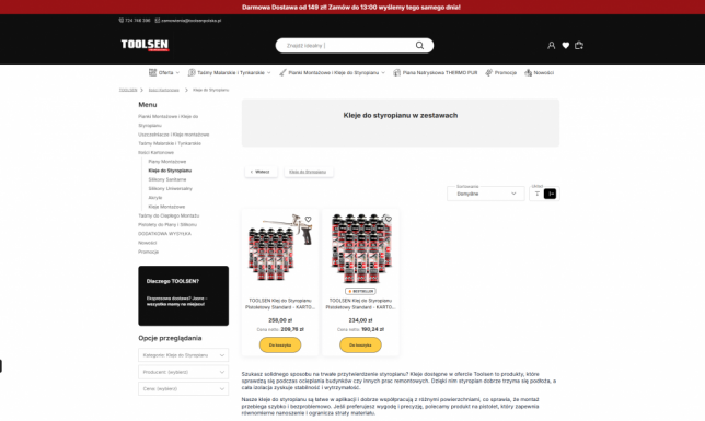 TOOLSEN POLSKA - kleje do styropianu