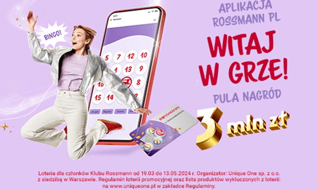 Wielka loteria w Rossmannie. Pula nagród – ponad 3 miliony zł