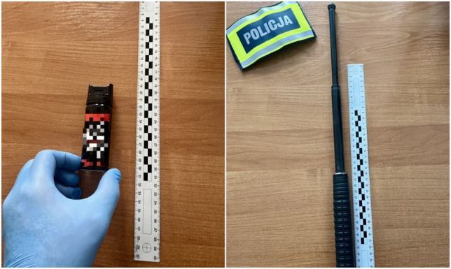Gaz pieprzowy oraz pałkę teleskopową posiadał przy sobie 19-latek