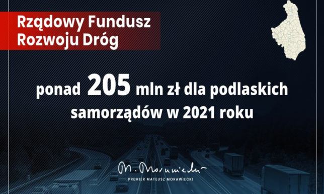 Województwo Podlaskie: 205 milionów złotych na remont i budowę nowych dróg