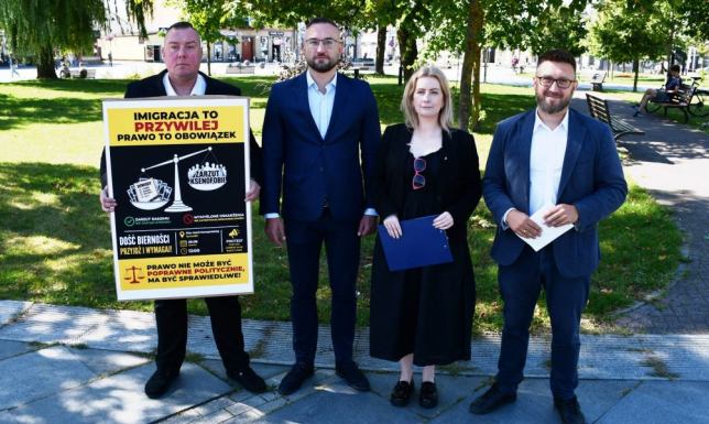  protest zorganizowany przez lokalnych działaczy Konfederacji