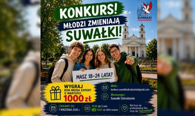 Stowarzyszenie Suwałki Odrodzenie zachęca do udziału w konkursie