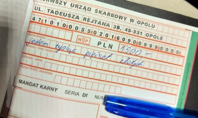 1500 złotych mandatu za przekroczenie prędkości