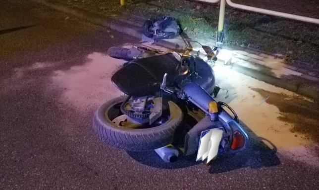 Wypadek motocykla w Olecku