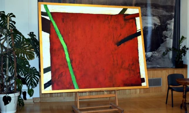 Uroczystość przekazania w darze do zbiorów muzealnych obrazu "Czerwień dla Elżbiety"