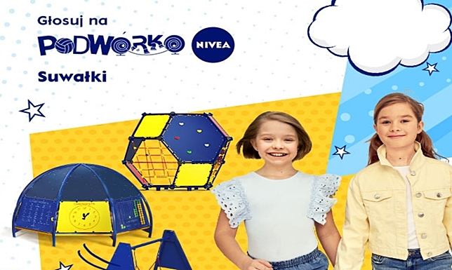Konkurs Podwórko NIVEA w Suwałkach - dzieci proszą o głosy W konkursie o plac zabaw biorą udział trzy lokalizacje z Suwałk