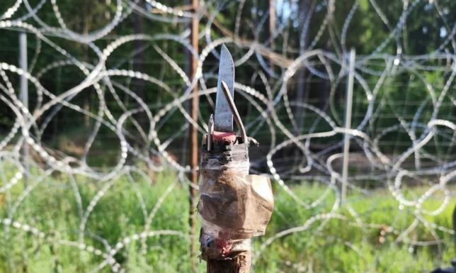 Polski żołnierz pchnięty nożem na granicy polsko-białoruskiej polski żołnierz został pchnięty nożem przez migranta