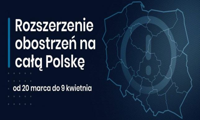 Rozszerzenie obostrzeń na całą Polskę, koronawirus