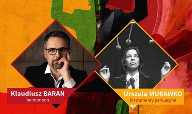 Filharmonia Suwałk. Koncert klasyczny. Jesienne barwy muzyki Klaudiusz Baran – bandoneon oraz Urszula Murawko – instrumenty perkusyjne