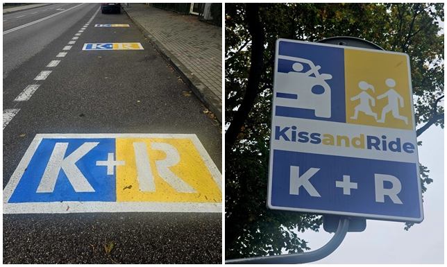 Pierwsza w Suwałkach strefa Kiss&Ride strefa Kiss&Ride, czyli pocałuj i jedź przy Szkole Podstawowej nr 4 w Suwałkach