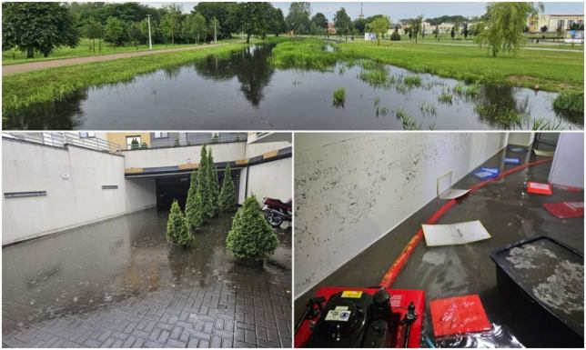 Przez Suwałki przeszła w poniedziałek (14.07) potężna ulewa