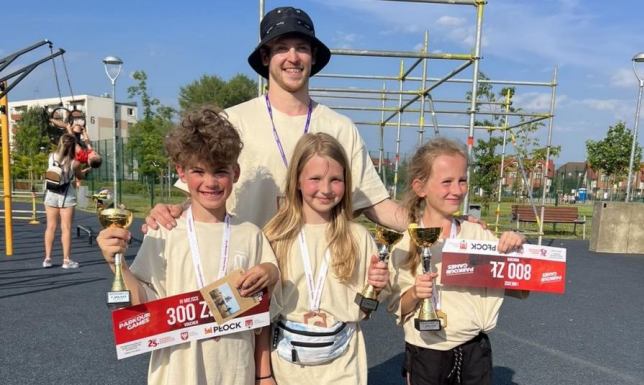 złoto i dwa brązowe medale zdobyli parkourowcy z Suwałk