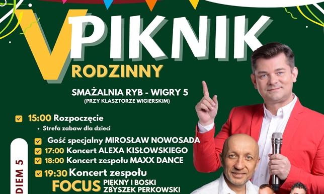Akcent gwiazdą V Pikniku Rodzinnego w Smażalni Ryb Wigry 5 Piknik oprócz dobrej zabawy ma cel charytatywny
