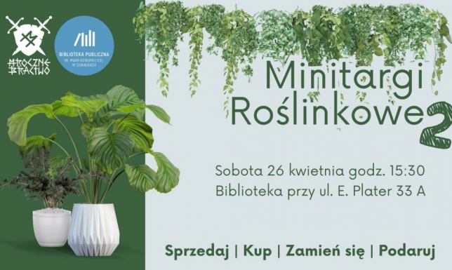 można sprzedawać/wymieniać jedynie domowe i balkonowe rośliny doniczkowe