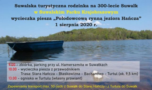 Piesza wycieczka na-300 lecie Suwałk Wycieczka w Suwalskim Parku Krajobrazowym