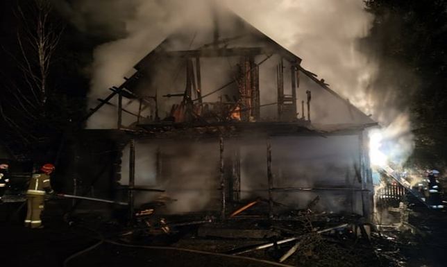 pożar budynku mieszkalnego w miejscowości Macharce