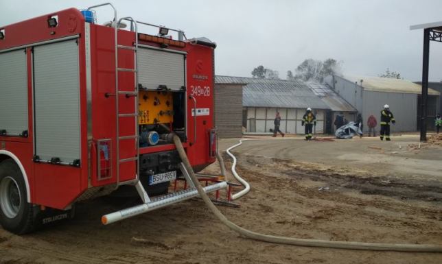 Paliła się stolarnia w Poddubówku koło Suwałk
