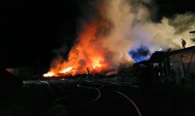 Pożar w miejscowości Płaska w powiecie augustowskim