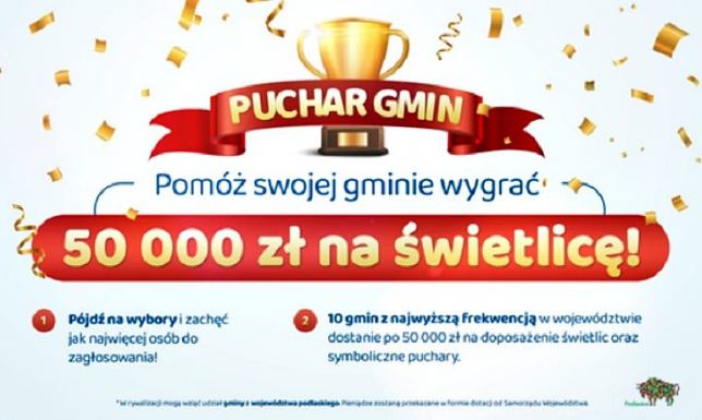 50 tys. zł dla gmin z największą frekwencją  Pieniądze dla gmin z najwyższą frekwencją wyborczą