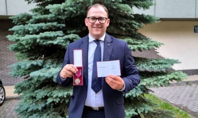 Szymon Racis odznaczony przez Prezydenta Andrzeja Dudę