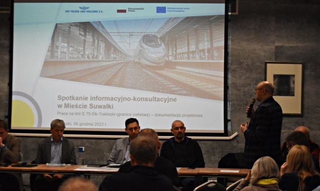 przebieg linii kolejowej Rail Baltica przez Suwałki