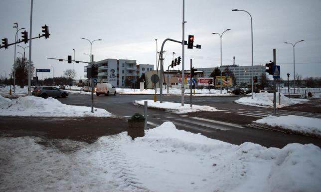 Przejście dla pieszych ulica Reja i Tysiąclecia Litwy w Suwałkach