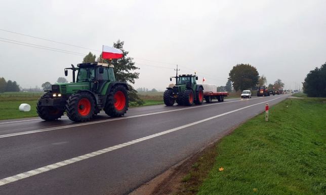 Protest rolników w Suwałkach i Szypliszkach