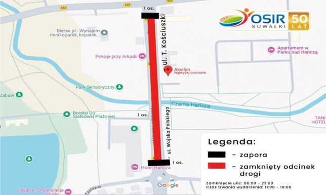 Całkowite zamknięcie dla ruchu kołowego ul. T. Kościuszki