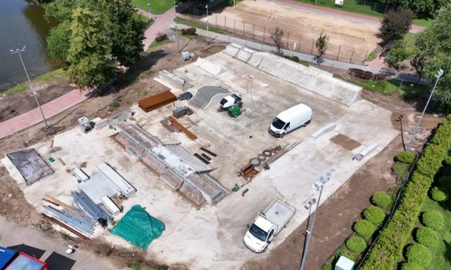 Ku końcowi zbliżają się prace przy przebudowie Skatepark'u nad Zalewem