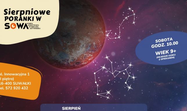 W sierpniu organizatorzy przygotowali trzy kosmiczne warsztaty