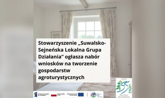 Wsparcie tworzenia gospodarstw agroturystycznych - nabór wniosków