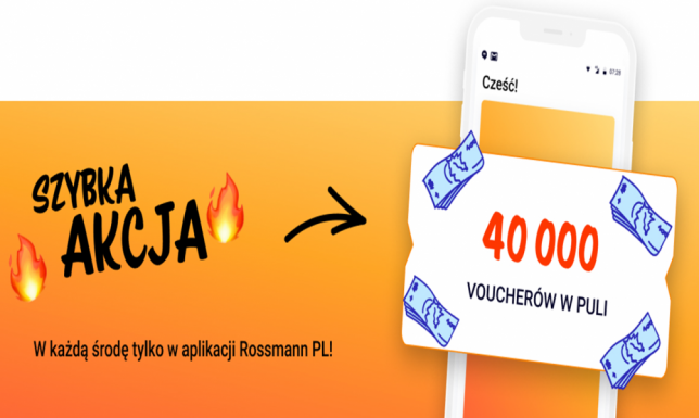 Co tydzień do zdobycia 40 tys. voucherów - wraca „Szybka akcja” w aplikacji Rossmann PL