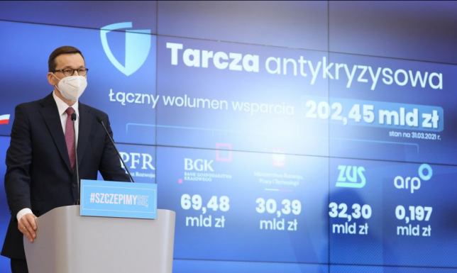 Tarcza antykryzysowa na kwiecień, premier Mateusz Morawiecki
