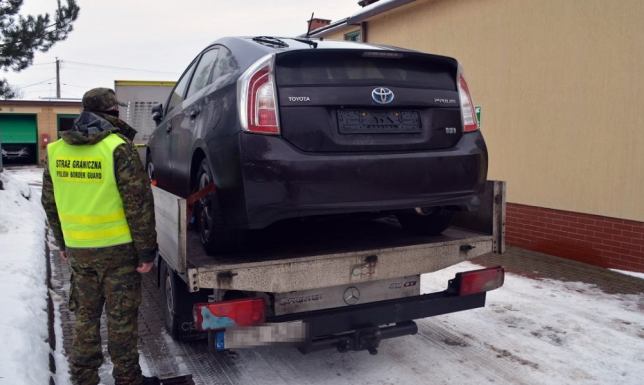Straż Graniczna w Sejnach, skradziona Toyota Prius